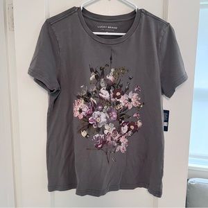 Lucky  Brand floral tee NWT
